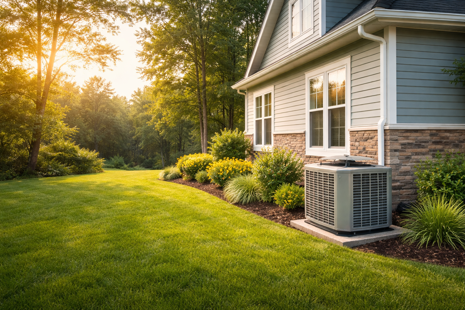 North Atlanta home with outdoor unit